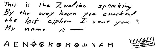 The Zodiac Killer S Z13 Cipher Meets His Z340 Cipher Cipher Mysteries