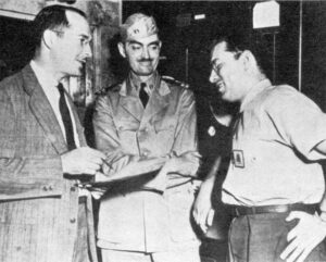 Robert Heinlein, L. Sprague de Camp and Isaac Asimov, 1944